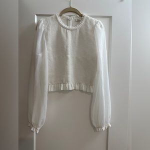 Aritzia Wilfred Free Tempest Blouse - light birch - Size M